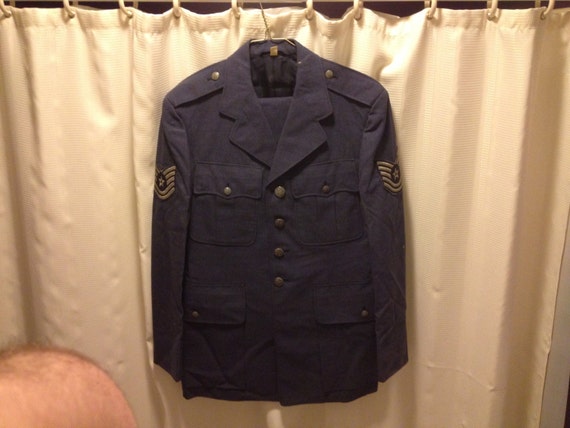 Vintage US Air Force Dress Uniform Suit Coat and Pants Vietnam