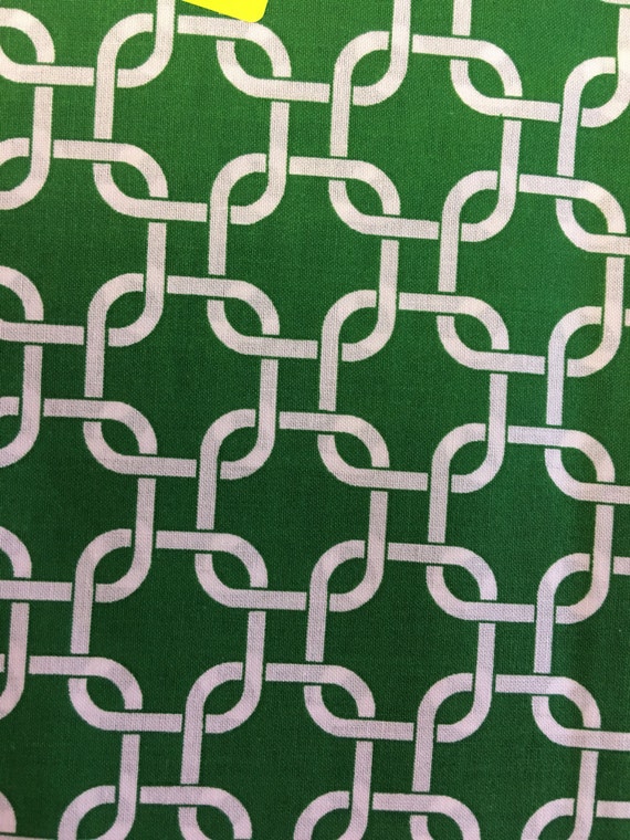 Chain link fabric green material fabric sewing