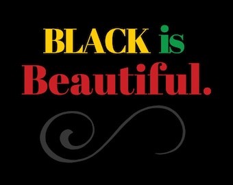 Black is Beautiful Poster 18x24 Print in Pan African Colors American American