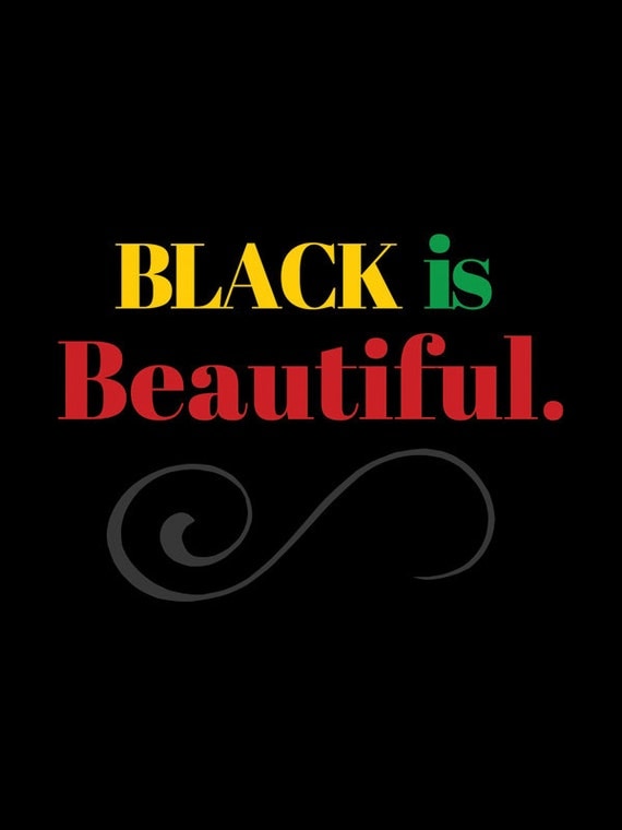 Black is Beautiful Poster 18x24 Print in Pan African Colors