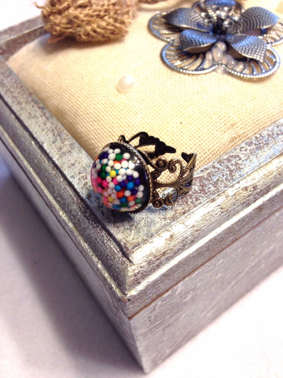 Candy Ring Resin Ring Resin Jewelry Sugar Pearls by Barysto