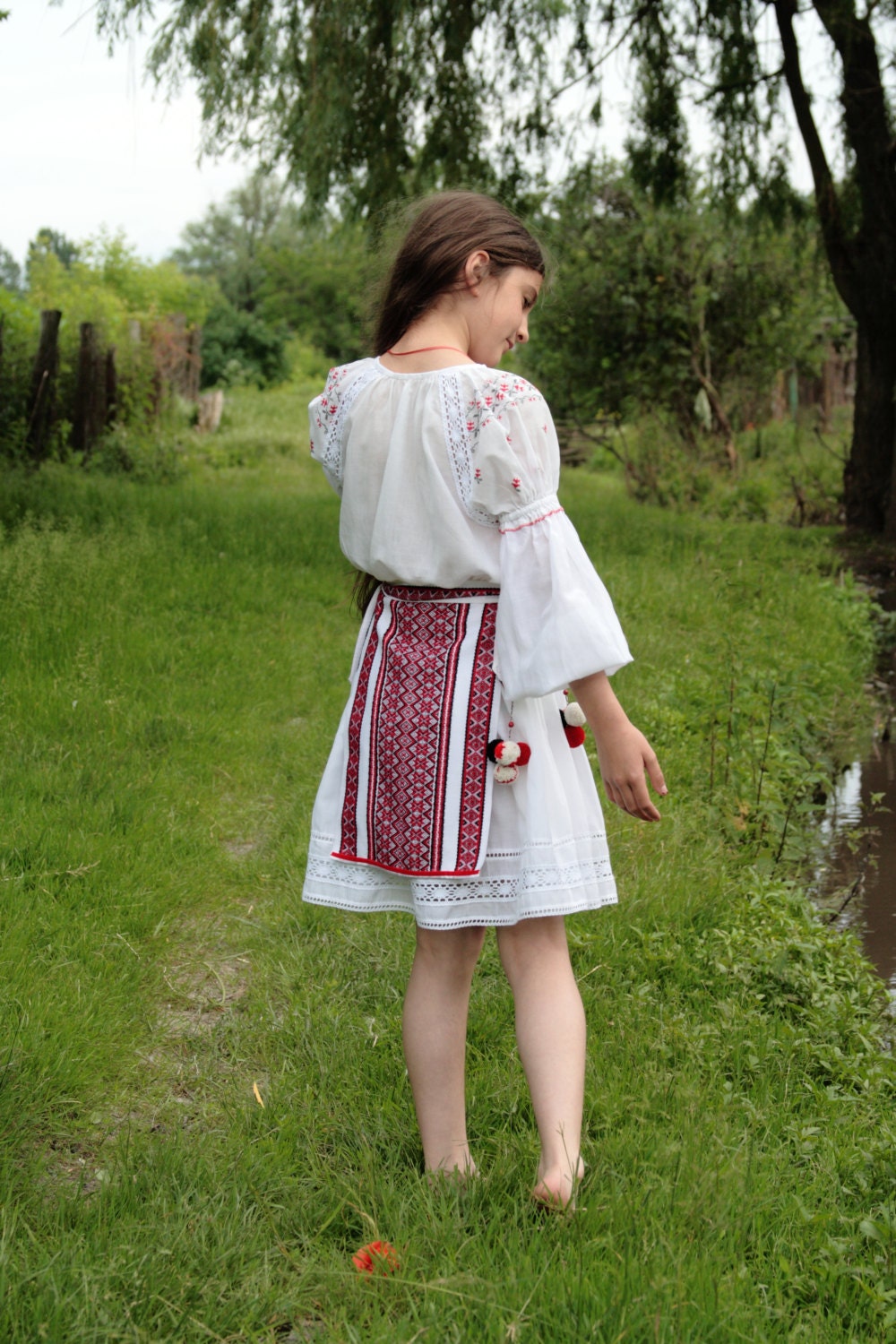 Embroidered Ukrainian Folk cottonsilk by DaughtersWardrobe