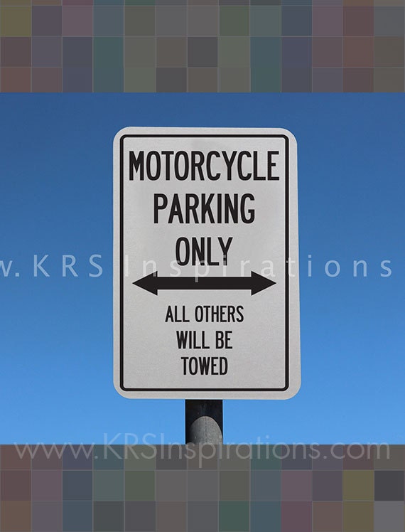 Motorcycle Parking Only Sign