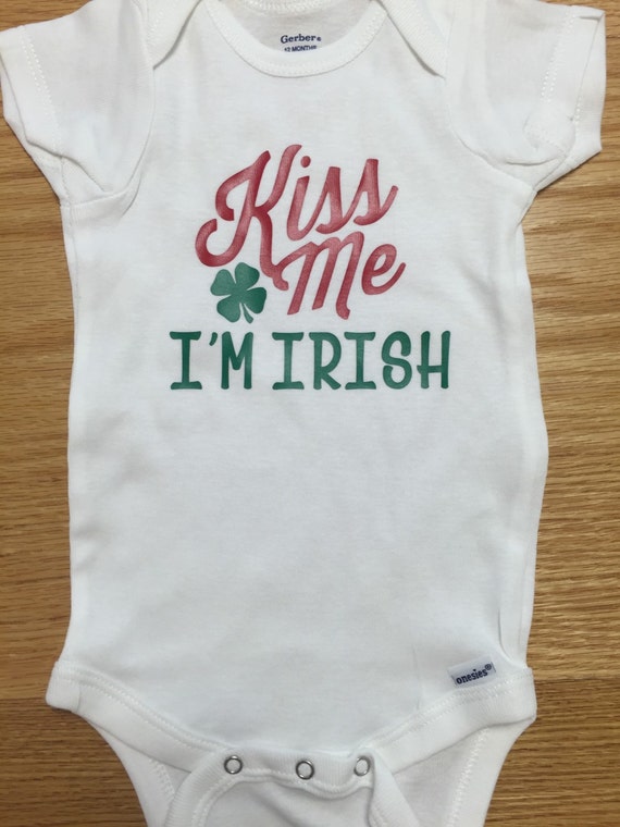 Download St. Patricks day Kiss me I'm Irish baby Onesie body