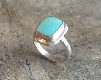 Turquoise Ring, Natural Turquoise, Sleeping Beauty, Sleeping Beauty Ring, December Birthstone, Real Turquoise, Solid Silver Ring, Turquoise