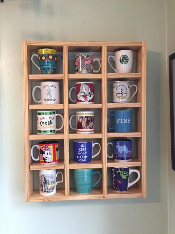 coffee cup display shelf
