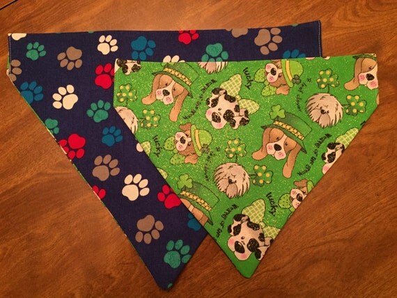 Download ST. PATRICKS DAY Dog Bandana Reversible Over the Collar