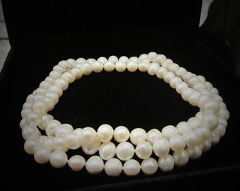 Stunning, Very Long Freshwater Pearl Necklace, 10mm, 48 or 100 inches long (*48 inches pictured)