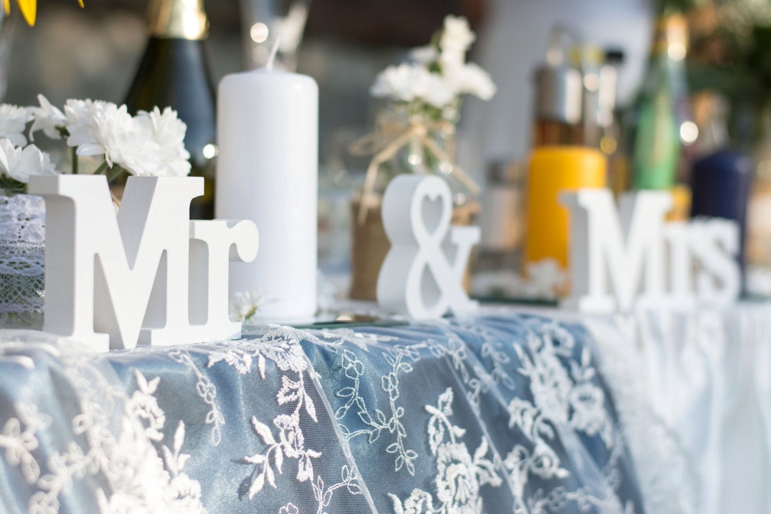 Mr and Mrs Sign Wedding Table Decoration Mr and by HappyWeddingArt