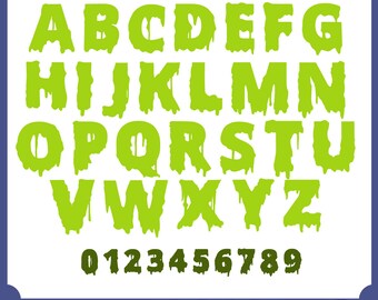 Scary FONT, alphabet, halloween, Files For Use With Your cut software, Pdf, Dfx, Png, Eps, Svg Fonts, Monogram Font, Instant Download 046