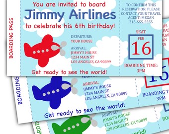 unique airplane tickets related items etsy