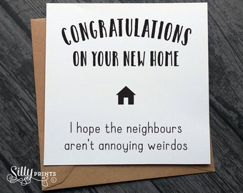 Funny new home card | Etsy