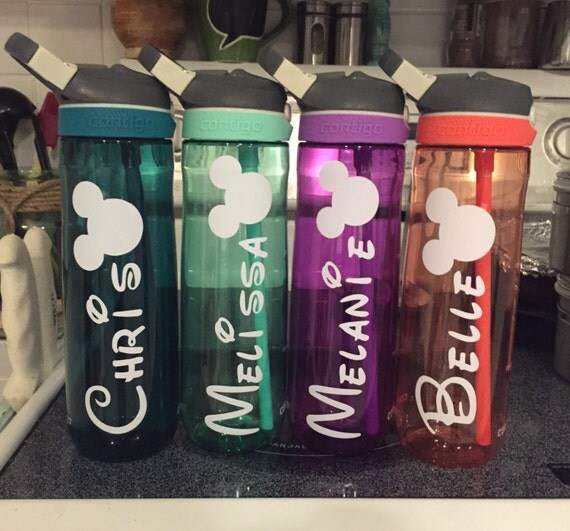 Custom Disney Water Bottle by VMCCreations on Etsy