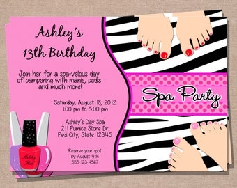 Spa Party Invitation - It's a Spa Party - Teen Spa Party - Teen Birthday Invitation - Spa Party Invitation - Printable DIY - Digital Invite