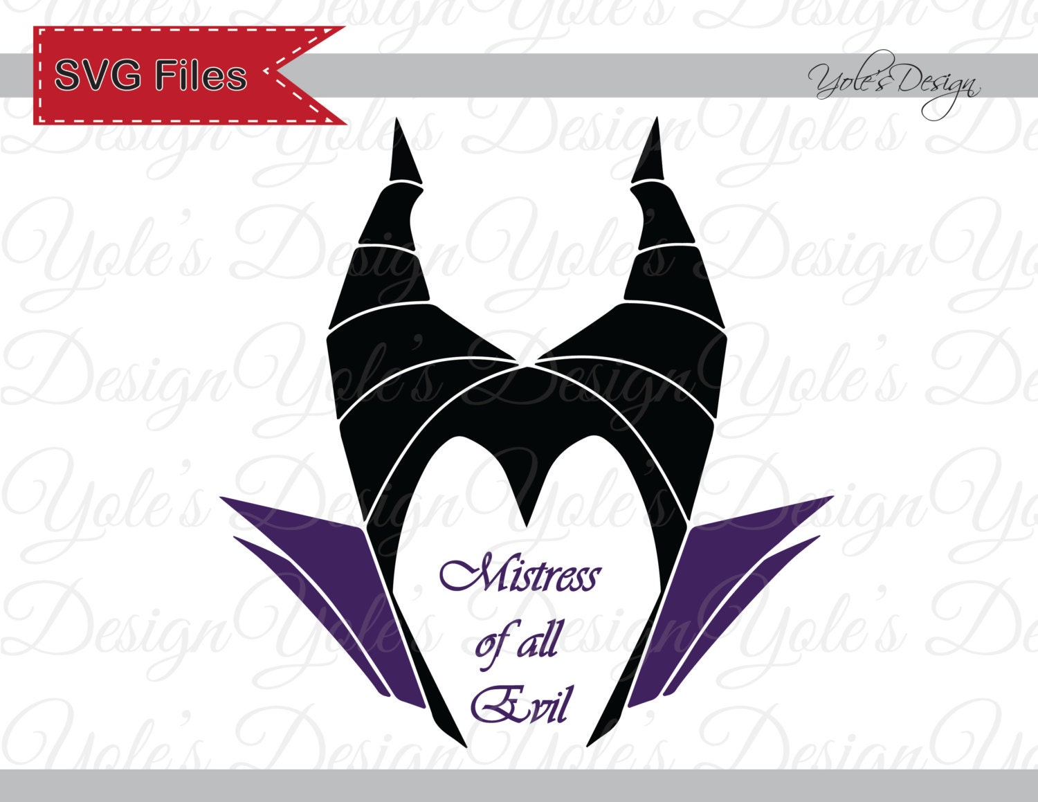 Download INSTANT DOWNLOAD Maleficent Villain SVG Inspired by YoleDesign