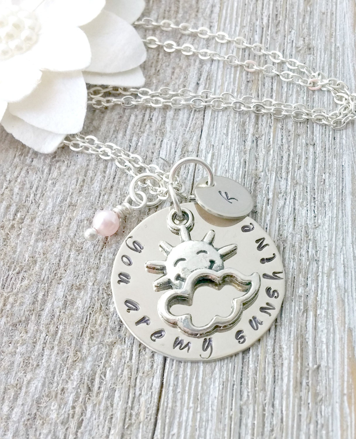 Personalized, Your are my Sunshine, Silver, Necklace