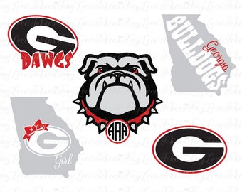 Georgia Bulldogs Design for Silhouette and other craft cutters (.svg/.dxf/.eps/.pdf)