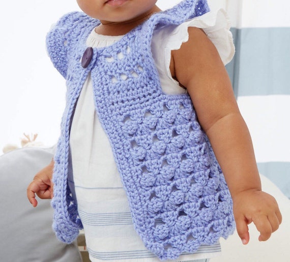 Crochet baby vest crochet toddler vest crochet baby sweater