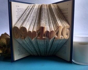 Best Selling Wedding Anniversary Gifts - Anniversary Gift - Book Art Wedding Anniversary - Book Sculpture Wedding Date For Her