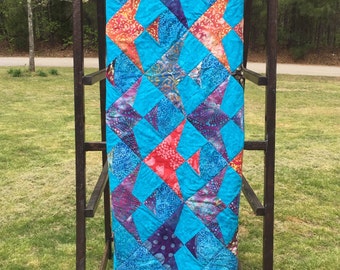 Aquarium Quilt - Fish Tank - Beach Décor - Ocean Décor - Fish Décor - Fisherman Gift - Aquatic Décor - Tropical Décor - Youth Decor - Fish