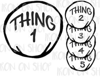 Thing Iron-on Transfer (custom numbering available)