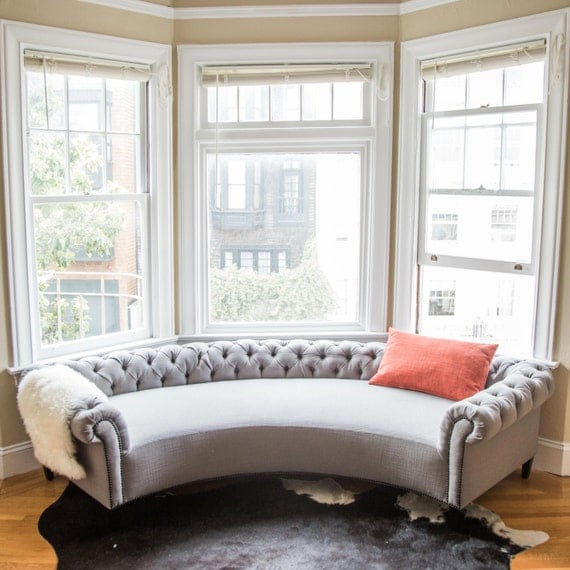 Minimalist Window Bay Sofa with Simple Decor
