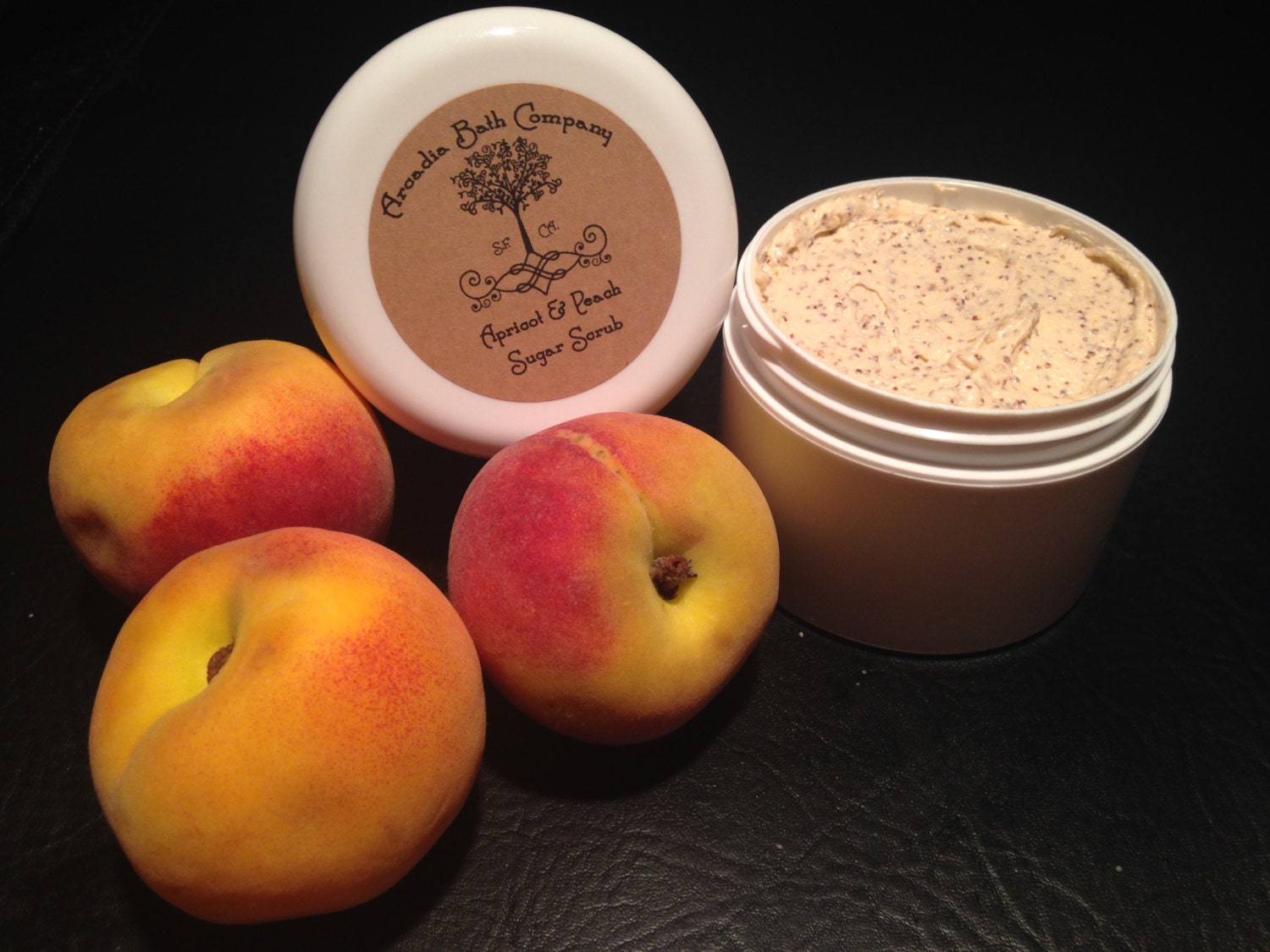 Apricot and peach sugar scrub whipped/foaming sugar scrub