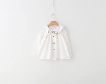 peter pan collar white blouse