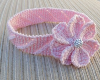 Instant Download Knitting Pattern Baby Headband "Katie" 0-3, 3-6, 6-12, 12 months +