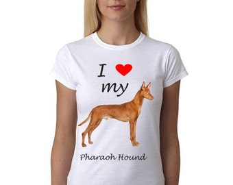 Pharaoh Hound shirt - Shirt with Pharaoh Hound Picture - I Heart my Pharaoh Hound shirt