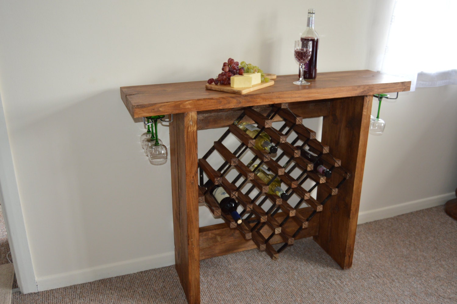 Wonderful Reclaimed Rustic Wine Rack Table/ Buffet/ Sideboard