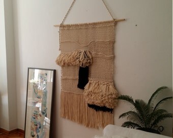 Giant wall tapestry, large macrame wall hanging, handwoven wall hanging, wall tapestry, tissage mural, handmade wall tapestry