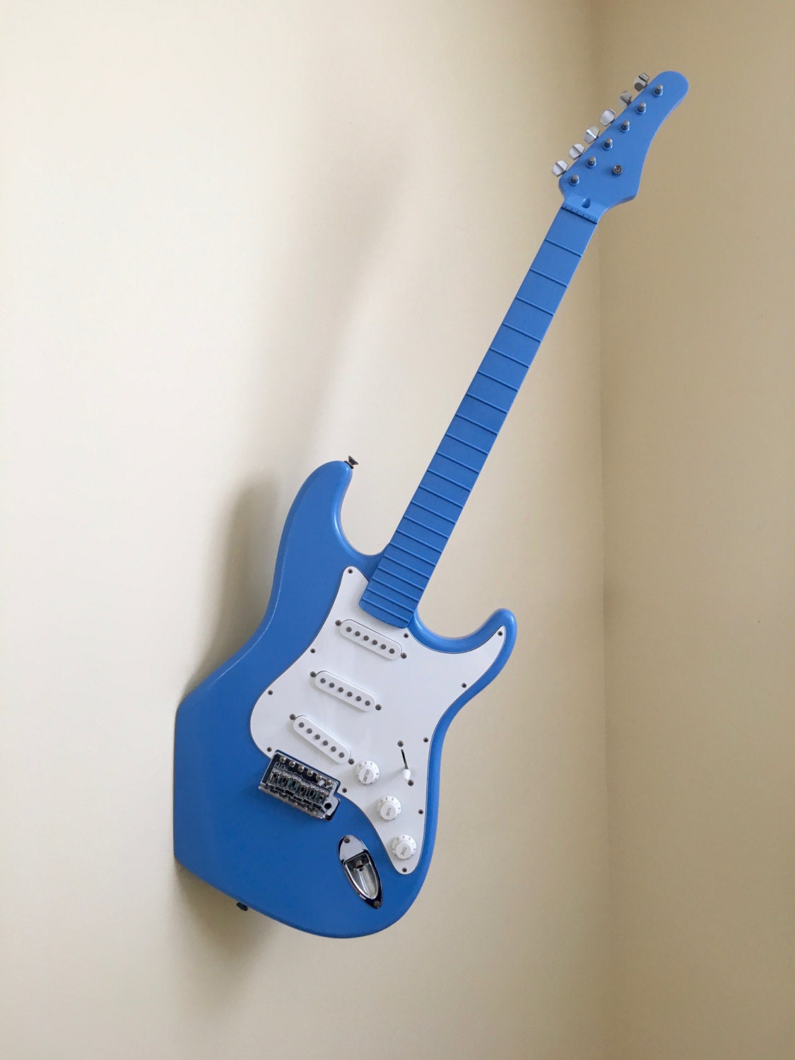 Handmade Hanging Guitar Wall Mount Art Fender Strat Style