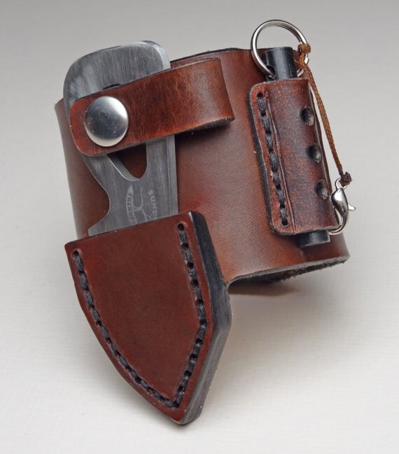 SCOUT CUFF leather bracelet with survival tools Knife with