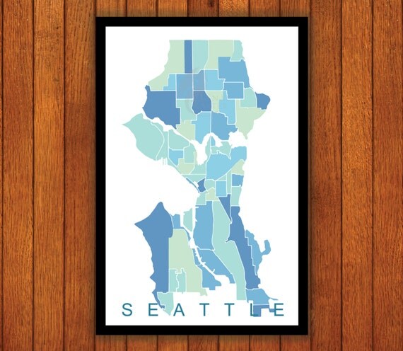 Find the Perfect Christmas Gift for your BFF; Seattle Map
