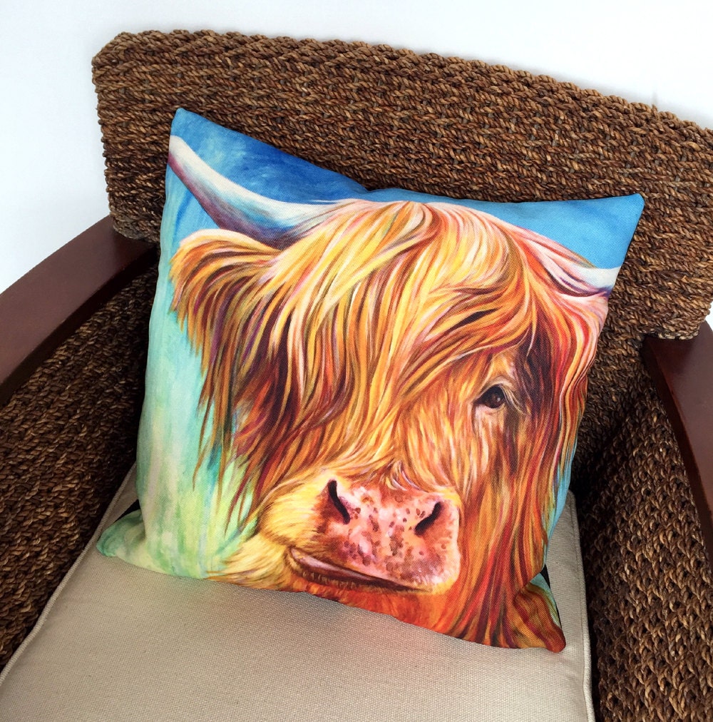 cow skin throw pillows