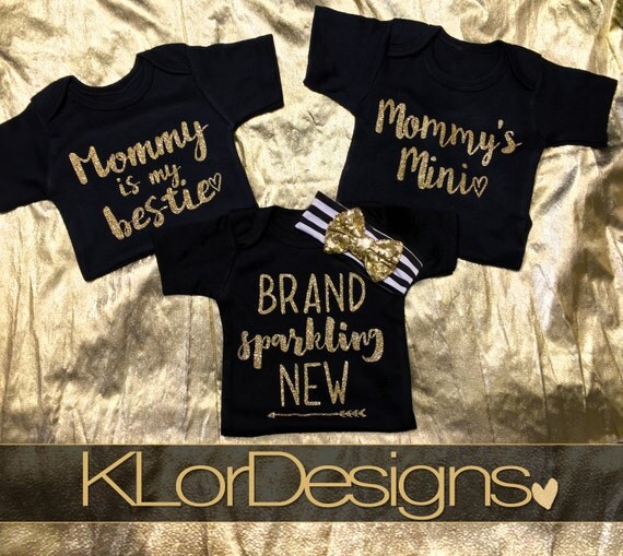 Items similar to Baby Girl Onesie,Baby onesie gift set for Mom, Mommy