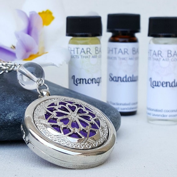 Aromatherapy Diffuser Pendant Stainless Steel by IshtarBazaar