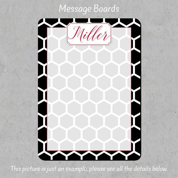 Personalized dry erase board custom memo board Dorm room