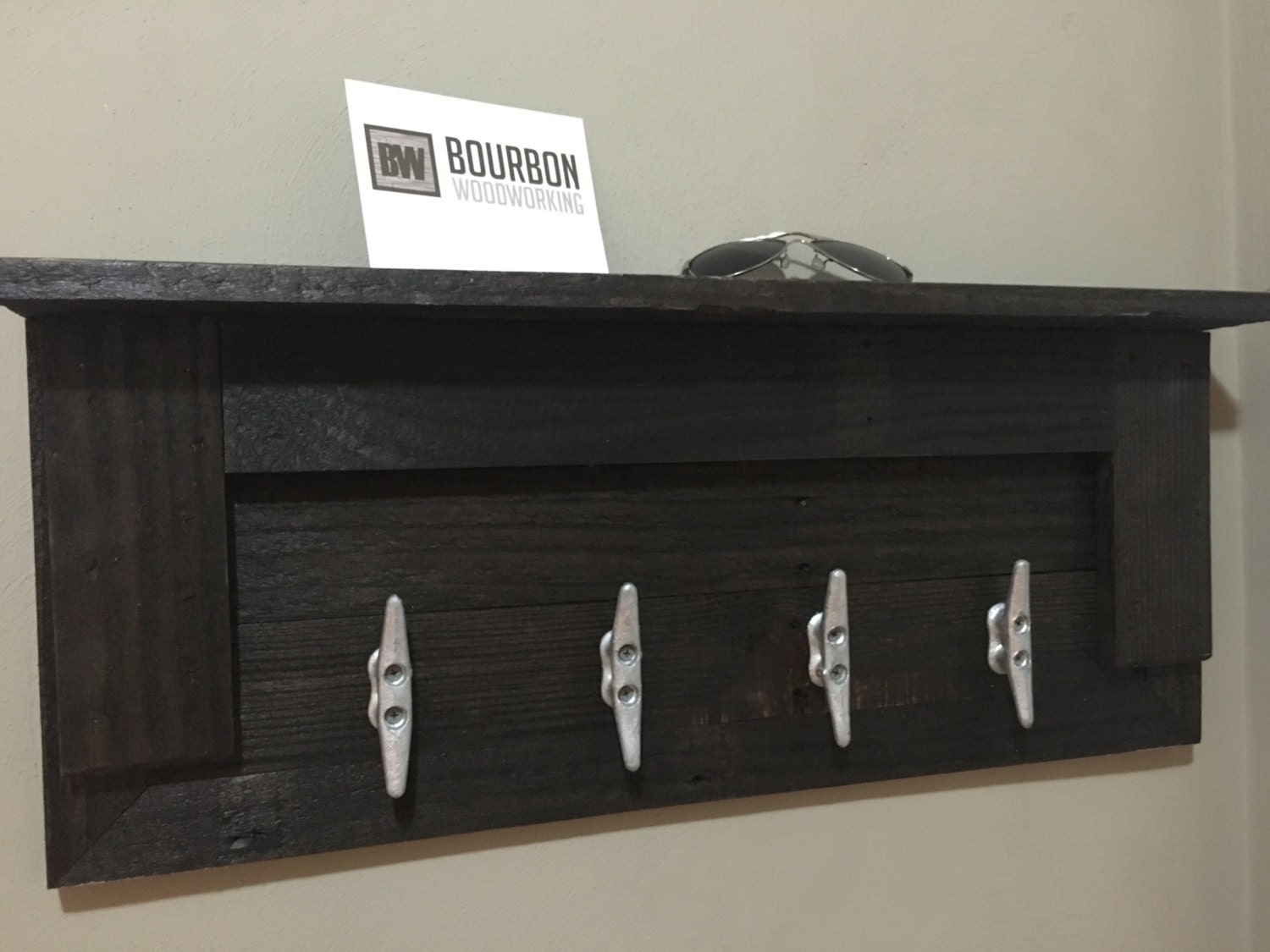 Coat Rack Towel Bar Nautical Custom Rustic by BourbonWood on Etsy