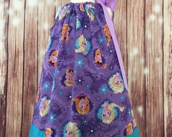 Pillowcase dress with Ana and Elsa, Frozen sisters pillowcase dress, Forever sisters Pillowcase dress, Frozen Pillowcase dress, Frozen dress