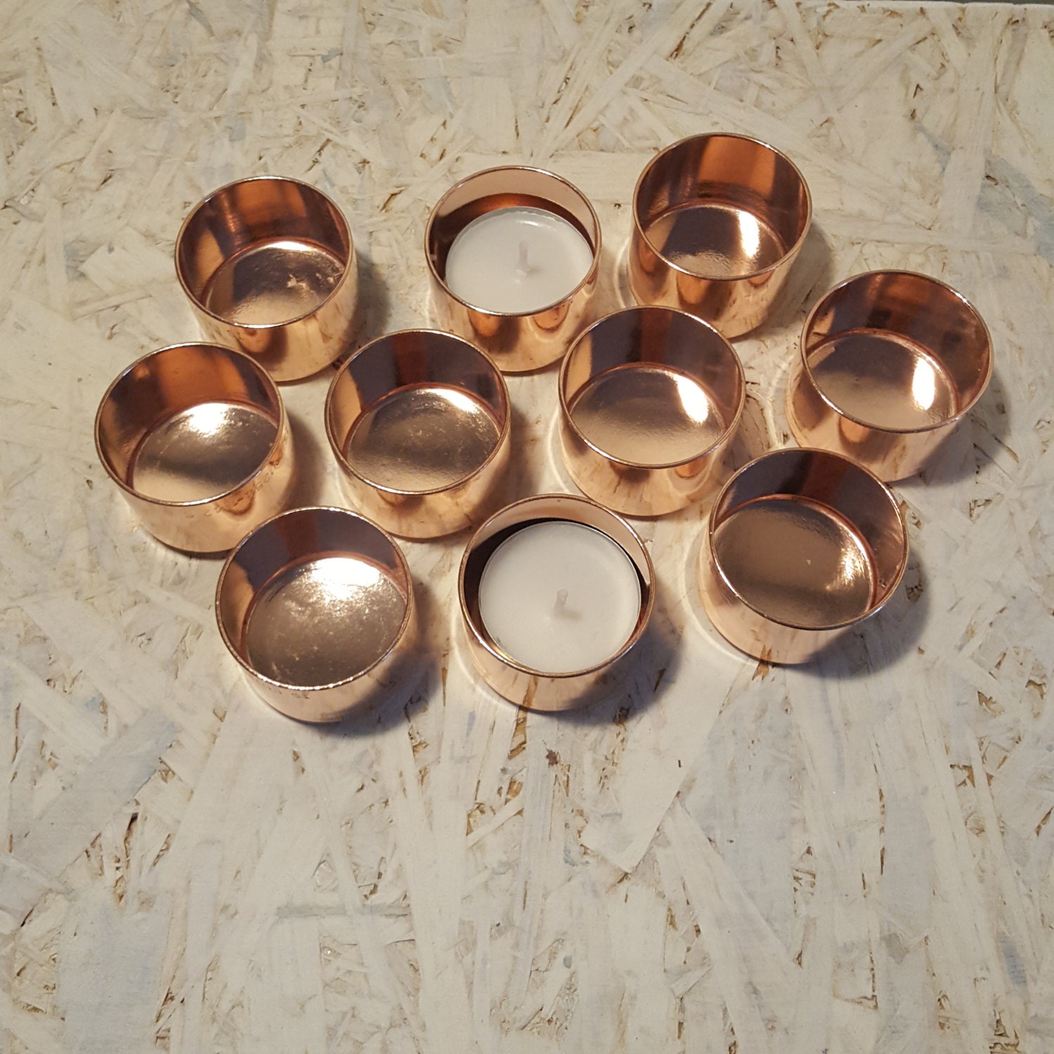 Copper Tea Light Holder x 10