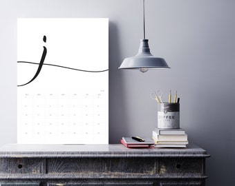 2017 Printed Calendar | Personalised | Simplistic #01600