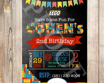 LEGO Birthday Invitation
