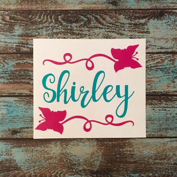 Butterflies in Flight Name Decal Butterfly Decal Yeti