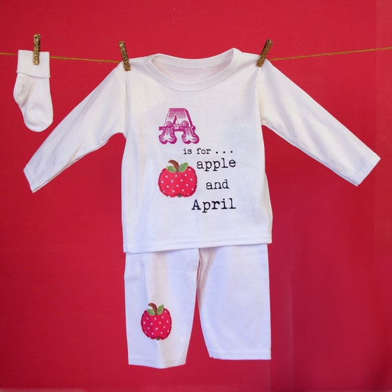 Alphabet Name Personalised Pyjamas Gift for children