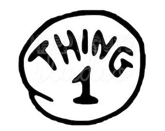 Thing 1 Iron On Matching Family Husband WIfe Brother SIster Sibling Halloween Iron on Vinyl Decal for Shirt