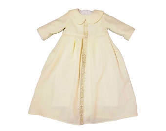 Christening (Baptismal) Dress Beige , Clothing for baptismal religion cross