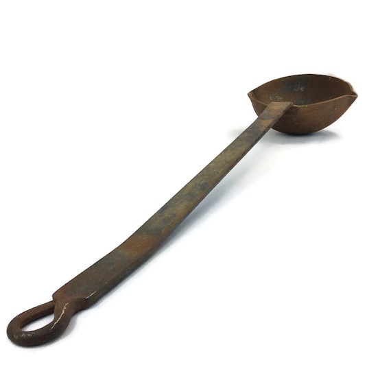 Antique Ladle Hand Iron Ladle 1900's Large