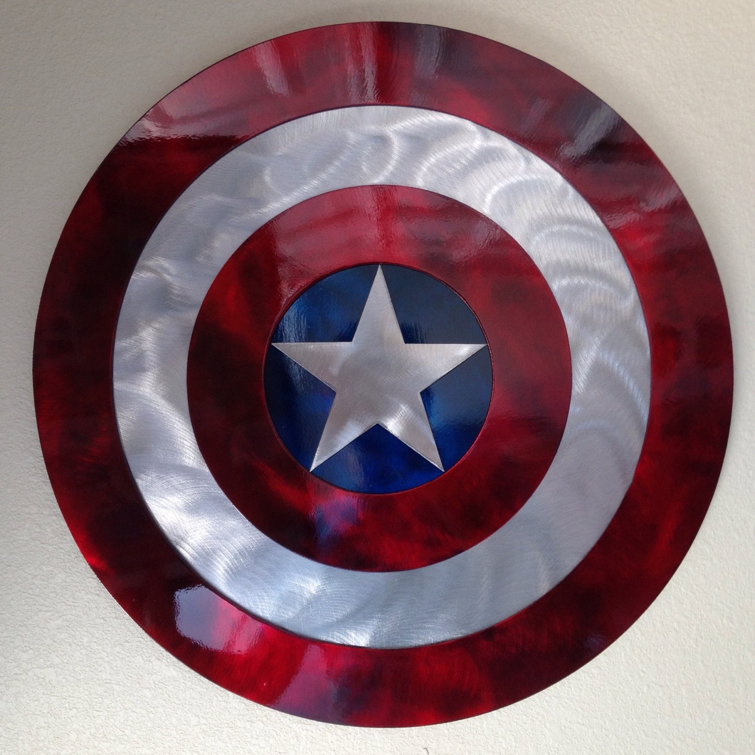 Steel Captain America shield